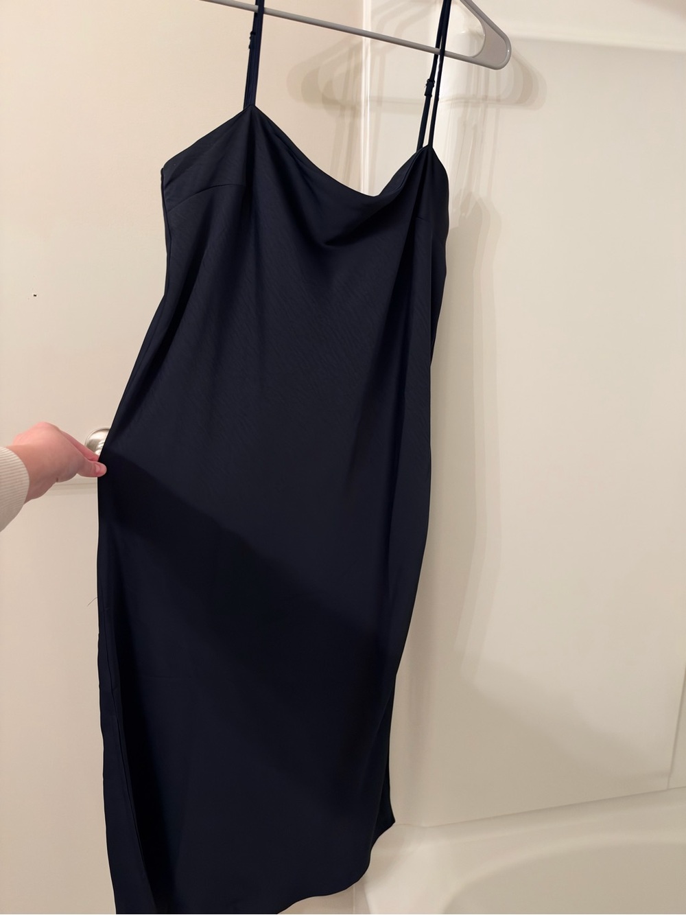 a new day Black Cowl Neck Slip Midi Dress